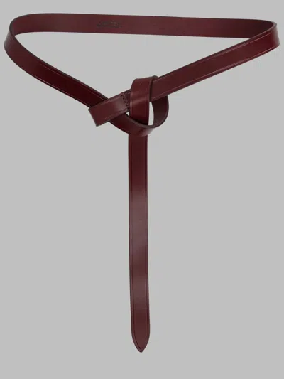 Isabel Marant Elegant Woven Belt - Perfect For The Fw26 Collection In Burgundy