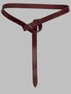 Isabel Marant Brown Solid Adjustable Belt In Burgundy