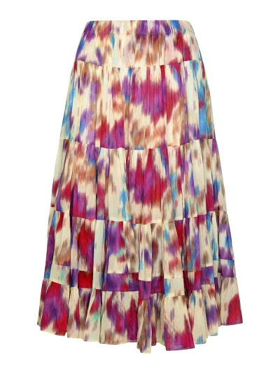 Isabel Marant Elfa Beige Multicolour Cotton Skirt