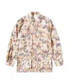 Isabel Marant Camouflage-print Denim Jacket In Nude