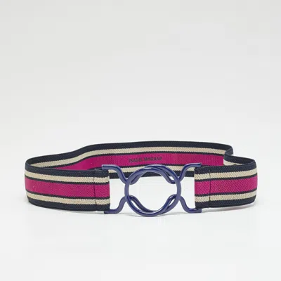 Isabel Marant Elie Stripe M Waist Belt Multicolor Stretch In Purple