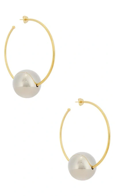 Isabel Marant Elina Large Hoop Earrings In Gold