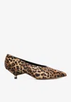 Isabel Marant Ebisa Leopard Printed Pumps In Brown