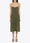 Isabel Marant Pleated Elizabeth Dress In Multicolor