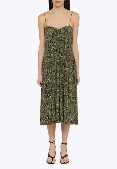 ISABEL MARANT ELISABETH PRINTED MIDI DRESS