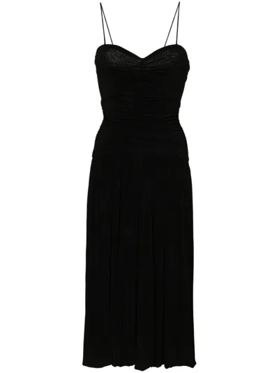 ISABEL MARANT ELISABETH RUCHED MIDI DRESS