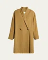 Isabel Marant Elise Double-breasted Wool Cashmere Coat In Yellow