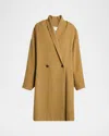 Isabel Marant Elise Double-breasted Wool Cashmere Coat In Yellow