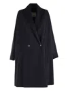 Isabel Marant Elise Gb Medium-length Blue Wool-blend Elise Coat In Black