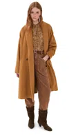 Isabel Marant Elise Wool Coat Camel In Brown