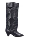 Isabel Marant Mid-calf Pointed-toe Calfskin Boots In Black