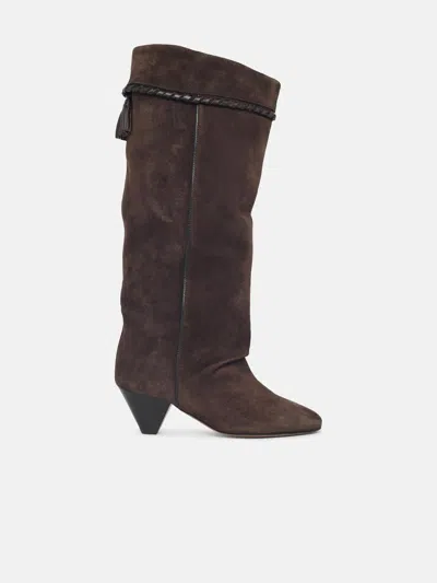 Isabel Marant 'elita' High Boots In Brown Suede