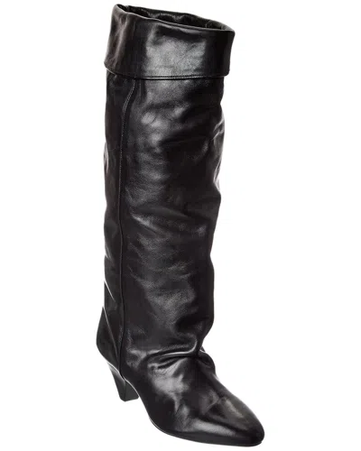 Isabel Marant Elita Leather Knee-high Boot In Black