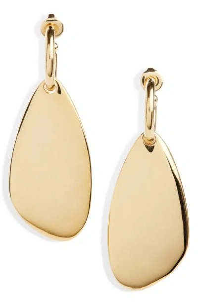 Isabel Marant Ella Drop Huggie Hoop Earrings In Gold