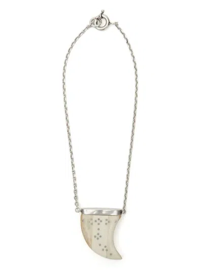 Isabel Marant Ellen Horn Pendant Necklace Accessories In Metallic