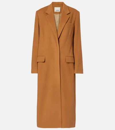 Isabel Marant Ellenita Wool-blend Coat In Brown