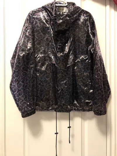 Pre-owned Isabel Marant Elmer Printed Lightweight Hooded Jacket In Black