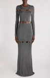 Isabel Marant Kleid Elmire In Silver/black