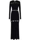 Isabel Marant Elmire Embellished Cutout Knitted Maxi Dress In Black