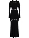 Isabel Marant Elmire Embellished Cutout Knitted Maxi Dress In Black