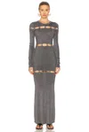 Isabel Marant Kleid Elmire In Silver & Black