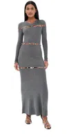 Isabel Marant Kleid Elmire In Silver/black