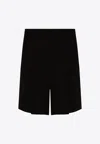 Isabel Marant Elna Pleated Crepe Shorts In Black