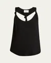 Isabel Marant Knotted Back Racerback Top In Black