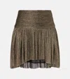 Isabel Marant Eloise Asymmetric Embellished Miniskirt In Gold