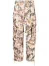 Isabel Marant Elore Camo Printed Cotton Cargo Pants In Neutrals