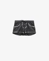 Isabel Marant Black Elsanna Leather Shorts In Black
