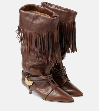 Isabel Marant Elten Boots In Dark Brown