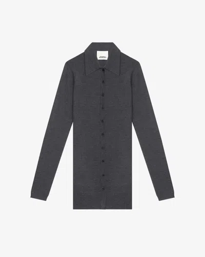 Isabel Marant Elvira Sweater In Anthracite