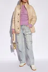 Isabel Marant Elvire Crewneck Chunky Jumper In Purple