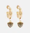 Isabel Marant Embellished Hoop Earrings In Khaki