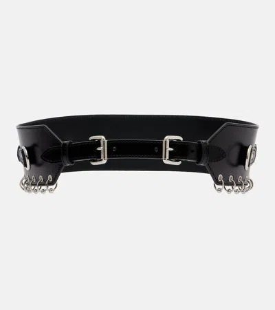 Isabel Marant Embellished Leather Belt In Black