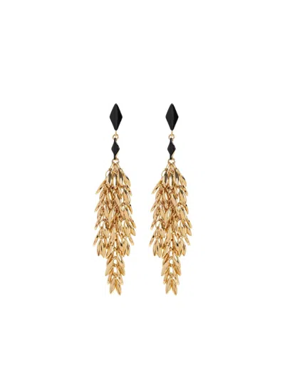 Isabel Marant Embellished Long Earrings In Gold