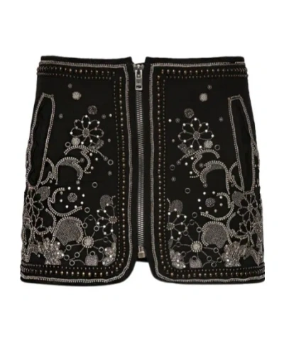 Isabel Marant Embellished Mini Skirt In Black