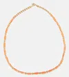Isabel Marant Embellished Necklace In Orange/silver
