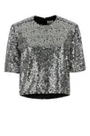 Isabel Marant Women Embellished Polyester Helga Top In Metallic
