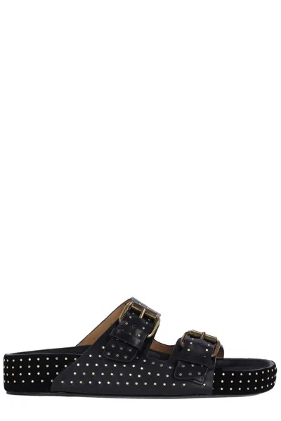 Isabel Marant Black Studded Slippers