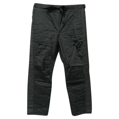 Isabel Marant Embellished Straight-leg Trousers In Black Cotton