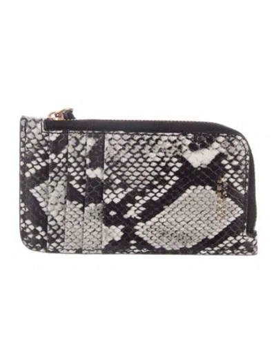 Pre-owned Isabel Marant Embossed Leather Animal Print Wallet In Black