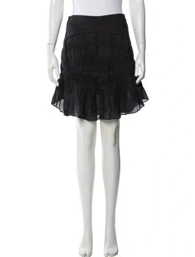 Pre-owned Isabel Marant Embroidered Accent Mini Skirt In Black