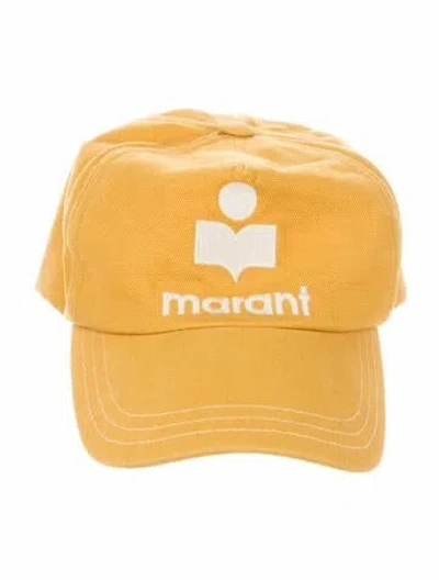 Pre-owned Isabel Marant Embroidered Baseball Hat In Yellow
