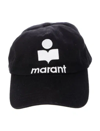 Pre-owned Isabel Marant Embroidered Canvas Baseball Hat In Black