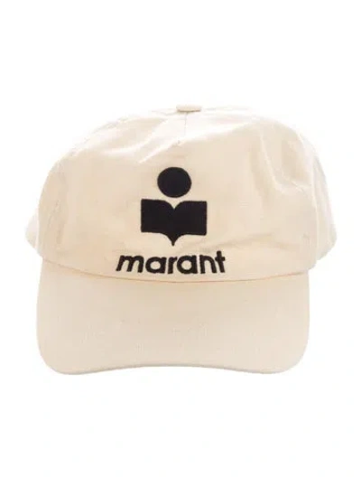 Pre-owned Isabel Marant Embroidered Cotton Baseball Hat In Neutral