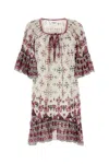 Isabel Marant Embroidered Cotton Loane Mini Dress In Multicolor