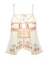 Isabel Marant Embroidered Cut-out Sleeveless Top In White