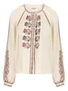 Isabel Marant Embroidered-flowers Blouse In Neutral